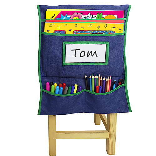

Kindergarten Chair Storage Bag Chair Back Cover Storage Bag School Seat Storage Bag Chair Back Book Bag Chair Back Hanging Bag