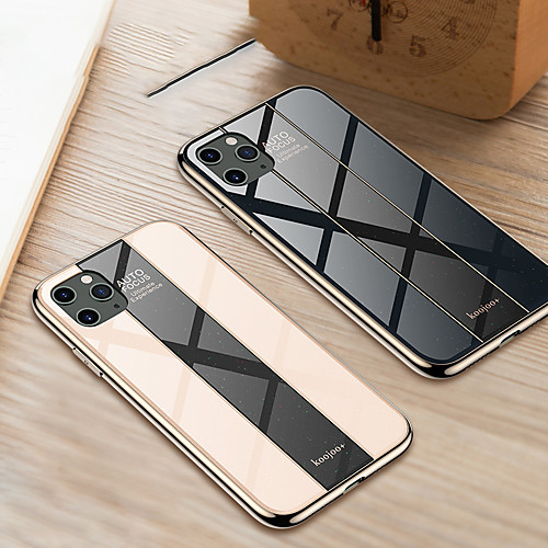 

Luxury Plating Tempered Glass Phone Case For iPhone 12 Pro Max 11 SE 2020 X XR XS Max 8 7 Shockproof Dustproof Anti-scratch Back Cover