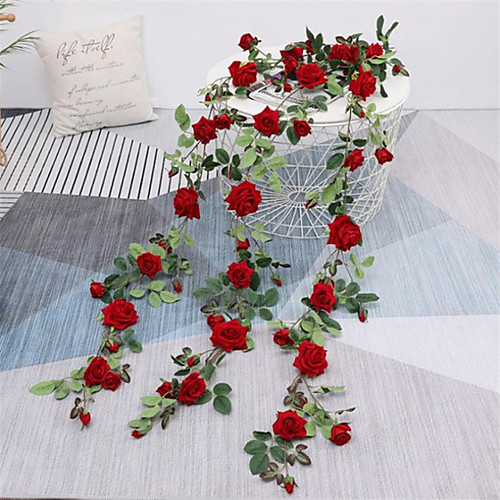 

180cm Nordic Style Simulation Flannelette Rose Vine Home Decoration Wedding Decoration Flower Vine