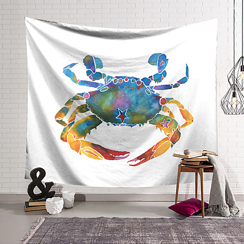 

Crab Wall Tapestry Art Decor Blanket Curtain Hanging Home Bedroom Living Room Decoration Polyester