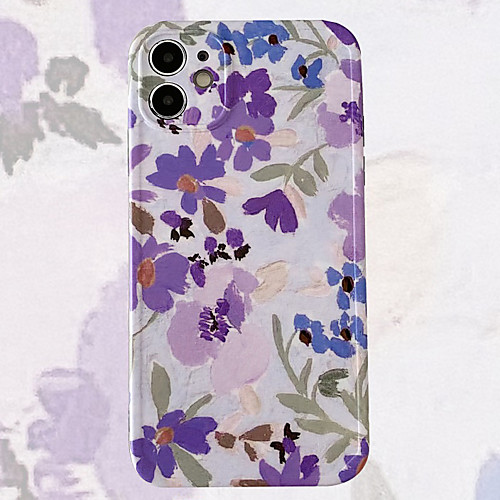 

Phone Case For Apple Back Cover iPhone 12 Pro Max 11 SE 2020 X XR XS Max 8 7 Shockproof Dustproof Geometric Pattern Flower TPU