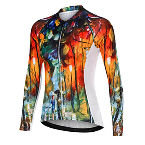

21Grams Women's Long Sleeve Cycling Jersey Summer Spandex Polyester Red Bike Jersey Top Mountain Bike MTB Road Bike Cycling Quick Dry Moisture Wicking Breathable Sports Clothing Apparel / Athleisure