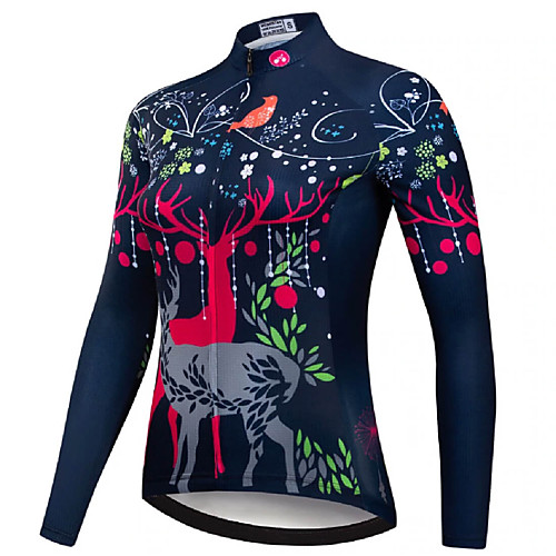 

21Grams Women's Long Sleeve Cycling Jersey Summer Spandex Polyester Black / Red Bike Jersey Top Mountain Bike MTB Road Bike Cycling Quick Dry Moisture Wicking Breathable Sports Clothing Apparel