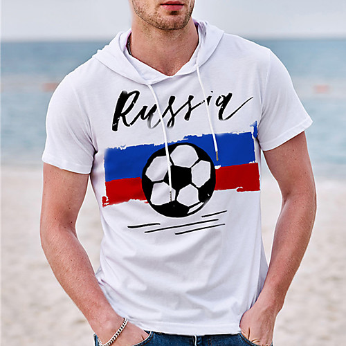 

Men's Unisex Tee T shirt Shirt Hot Stamping Graphic Prints Football Plus Size Short Sleeve Casual Tops Cotton Basic Designer Big and Tall White