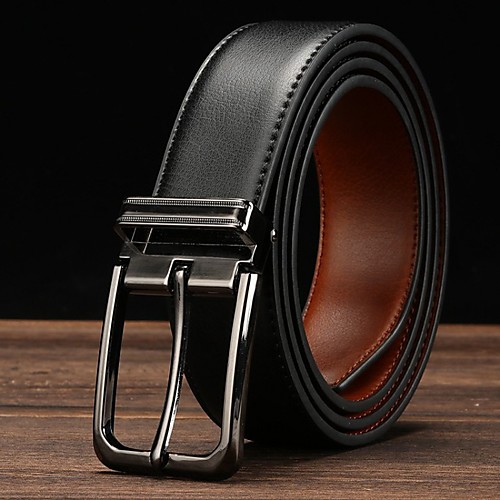 

Men's Wide Belt Leather Belt Solid Colored