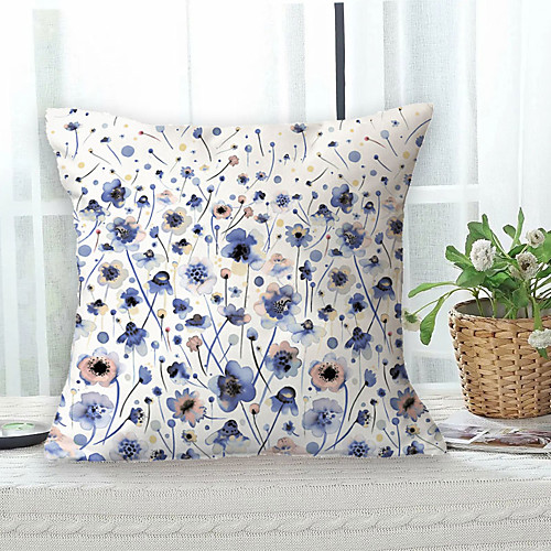 

Garden Floral Double Side Cushion Cover 1PC Soft Decorative Square Throw Pillow Cover Cushion Case Pillowcase for Sofa Bedroom Livingroom Outdoor Superior Quality Machine Washable Outdoor Cushion for Sofa Couch Bed Chair