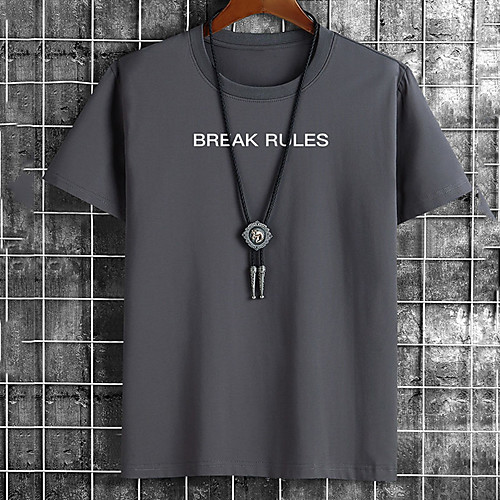 

Men's Unisex Tee T shirt Hot Stamping Graphic Prints Letter Plus Size Print Short Sleeve Casual Tops Cotton Basic Fashion Designer Big and Tall White Black Khaki