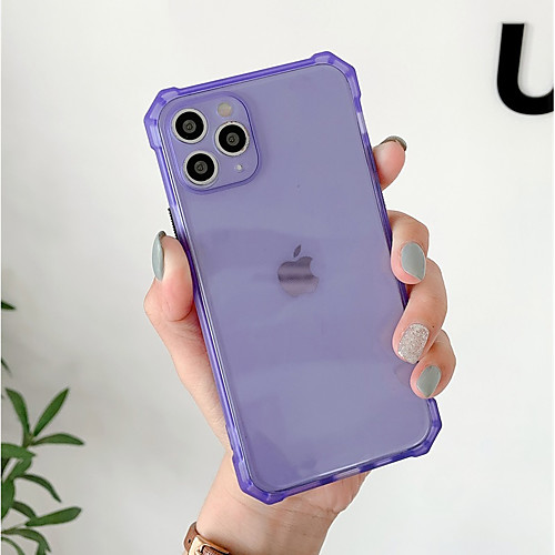 

Phone Case For Apple Back Cover iPhone 12 Pro Max 11 SE 2020 X XR XS Max 8 7 Shockproof Dustproof Solid Colored TPU