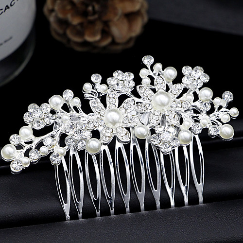 

Romantic Cute Alloy Hair Combs / Headdress / Headpiece with Imitation Pearl / Crystals / Rhinestones 1 PC Wedding / Special Occasion Headpiece