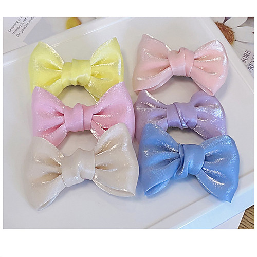 

2 Pieces Children's hair accessories headdress temperament fashion Pearl bow Joker ponytail clip hairpin princess headdress