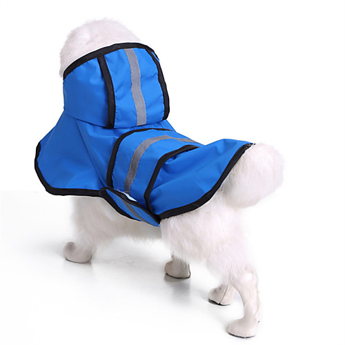 

Dog Rain Coat Dog Costume Stripes Solid Colored Leisure Adorable Dailywear Casual / Daily Dog Clothes Puppy Clothes Dog Outfits Waterproof White Dark Red Blue Costume for Girl and Boy Dog Polyester