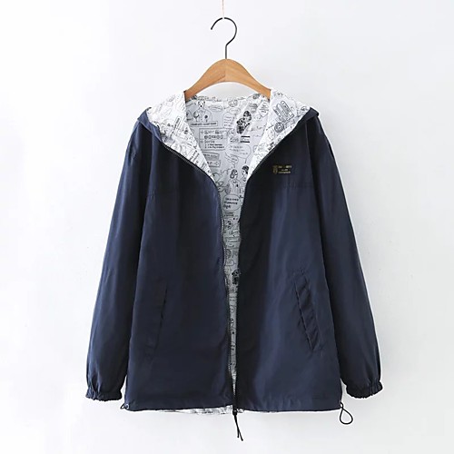 

Women's Coat Daily Wear Fall Winter Regular Coat V Neck Regular Fit Casual Jacket Solid Color Zipper Navy Yellow / Spring