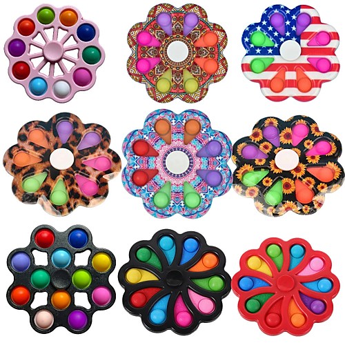 

3 pcs Push It Fidget Spinner Simple Dimple Novelty Fidget Toys Sensory Anti Stress Toy Dimple Figet Toy Stress Simple Dimple Fidget To