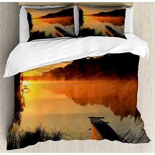 

3-Piece Duvet Cover Set Hotel Bedding Sets Comforter Cover with Soft Lightweight Microfiber Include 1 Duvet Cover 2 Pillowcases for Double/Queen/King(1 Pillowcase for Twin/Single)