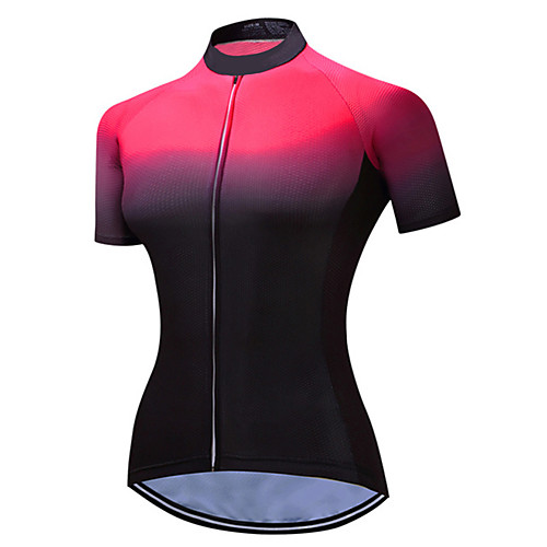 

21Grams Women's Short Sleeve Cycling Jersey Summer Spandex Polyester Black / Red Gradient Bike Jersey Top Mountain Bike MTB Road Bike Cycling Quick Dry Moisture Wicking Breathable Sports Clothing