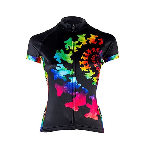 

21Grams Women's Short Sleeve Cycling Jersey Summer Spandex Polyester Black / Red Bike Top Mountain Bike MTB Road Bike Cycling Quick Dry Breathable Back Pocket Sports Clothing Apparel / Athleisure