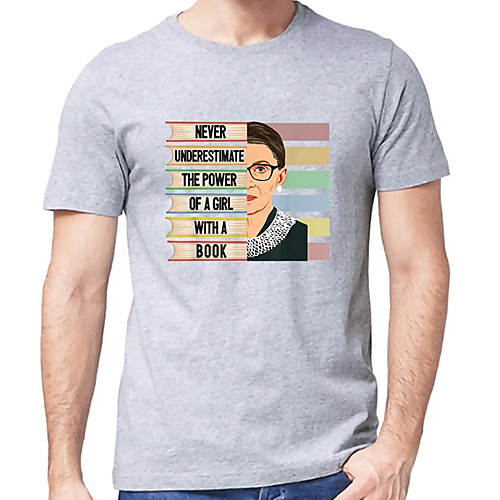 

Men's Unisex Tee T shirt Hot Stamping Cartoon Graphic Prints Letter Plus Size Print Short Sleeve Casual Tops Cotton Basic Designer Big and Tall Black Light gray