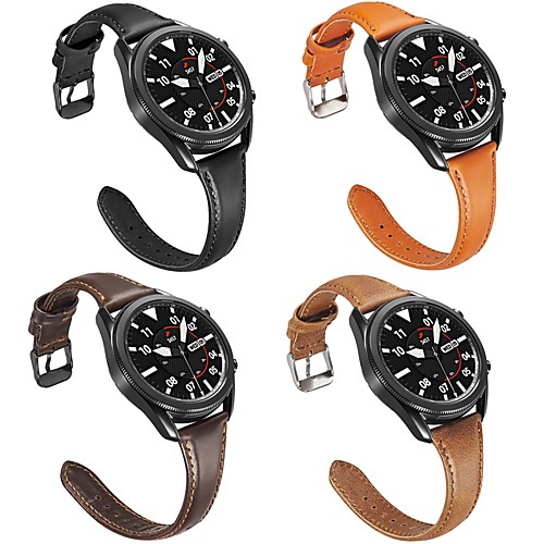 

Smart Watch Band for Samsung Galaxy 1 pcs Business Band Genuine Leather Replacement Wrist Strap for Samsung Galaxy Watch 46mm 22mm