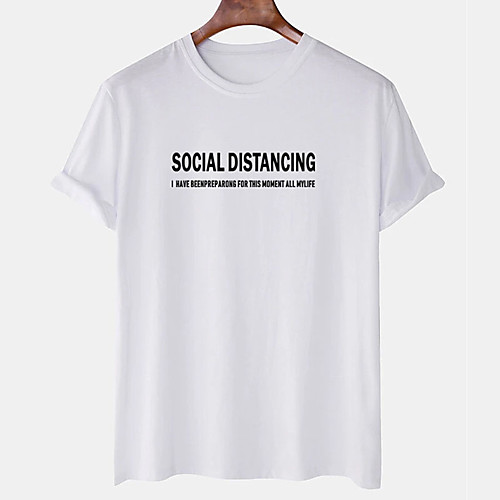 

Men's Unisex Tee T shirt Hot Stamping Graphic Prints Letter Plus Size Print Short Sleeve Casual Tops Cotton Basic Designer Big and Tall White Black
