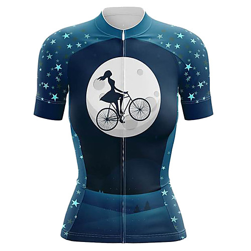 

21Grams Women's Short Sleeve Cycling Jersey Summer Spandex Polyester Dark Green Bike Top Mountain Bike MTB Road Bike Cycling Breathable Back Pocket Sports Clothing Apparel / Stretchy / Athleisure