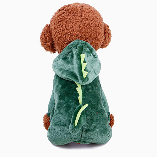 

Dog Costume Jumpsuit Dinosaur Cartoon For Indoor and Outdoor Use Casual / Daily Outdoor Winter Dog Clothes Puppy Clothes Dog Outfits Warm Green Costume for Girl and Boy Dog Polyester XS S M L XL