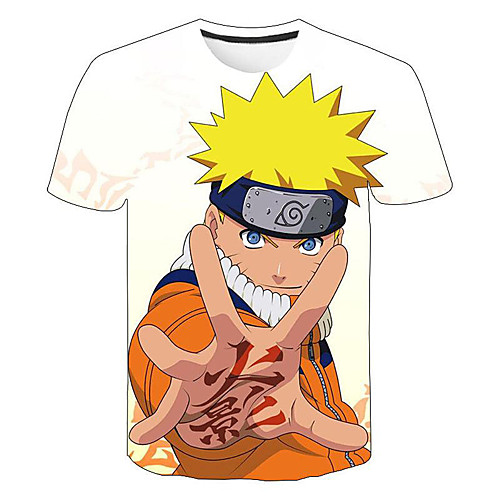

Inspired by Naruto Uchiha Sasuke Anime Cartoon 100% Polyester 3D 3D Harajuku Graphic T-shirt For Women's / Men's