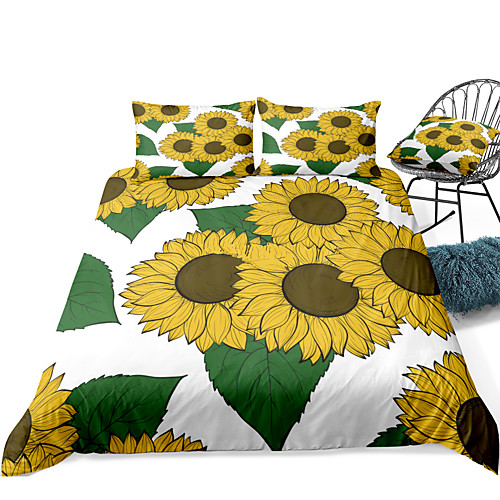 

Duvet Cover Sets 3 Piece Rayon / Polyester 3D Rainbow Reactive Print Bohemian Style