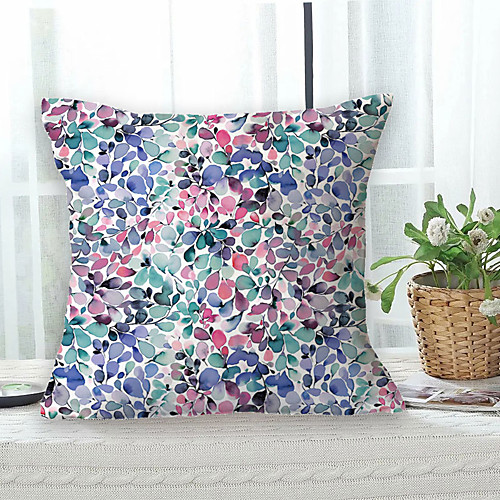 

Floral Double Side Cushion Cover 1PC Soft Decorative Square Throw Pillow Cover Cushion Case Pillowcase for Bedroom Livingroom Superior Quality Machine Washable Outdoor Cushion for Sofa Couch Bed Chair Garden Theme
