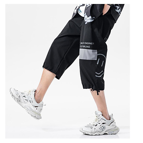 

Men's Chino Shorts Pants Letter Black