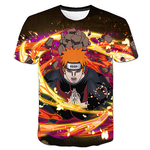 

Inspired by Naruto Akatsuki Anime Cartoon Polyester / Cotton Blend 3D 3D Harajuku Graphic T-shirt For Women's / Men's