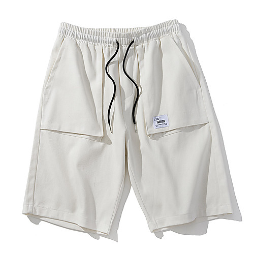 

Men's Basic Shorts Breathable Daily Going out Chinos Shorts Pants Letter Short Pocket White Army Green Black Orange Khaki