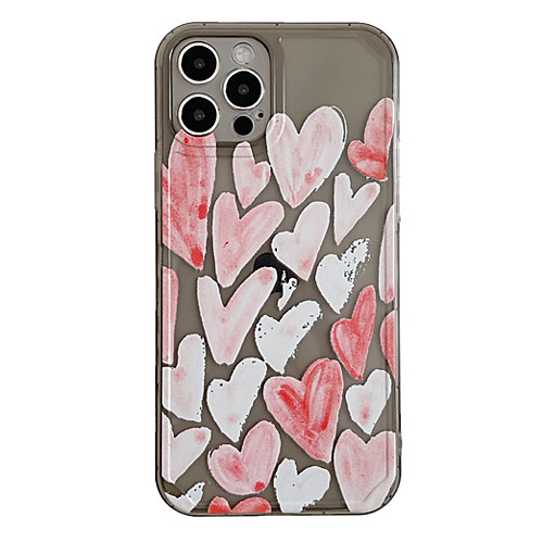 

Phone Case For Apple Back Cover iPhone 12 Pro Max 11 SE 2020 X XR XS Max 8 7 Shockproof Dustproof Heart Geometric Pattern TPU