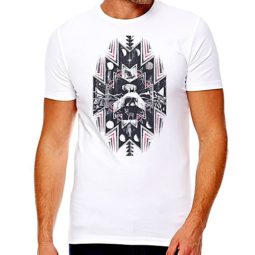 

Men's Unisex Tee T shirt Hot Stamping Graphic Prints Plus Size Print Short Sleeve Casual Tops Cotton Basic Designer Big and Tall White