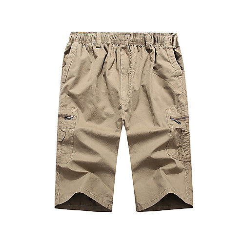 

Men's Shorts Cargo Breathable Casual Daily Shorts Tactical Cargo Pants Solid Colored Short Drawstring Pocket Army Green Black Khaki Light gray
