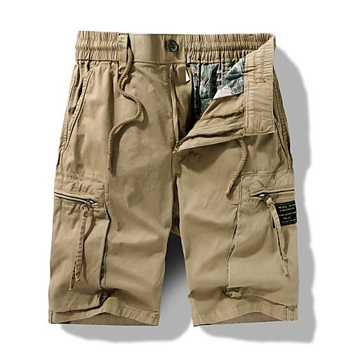 

Men's Shorts Cargo Chinos Shorts Pants Solid Color ArmyGreen Black Grey Khaki