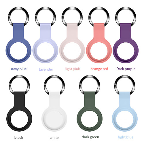 

Liquid Silicone Protective Case For Apple Airtags Keychain Locator Tracker Accessories Portable Hook Cover For Airtags Smart Accessory