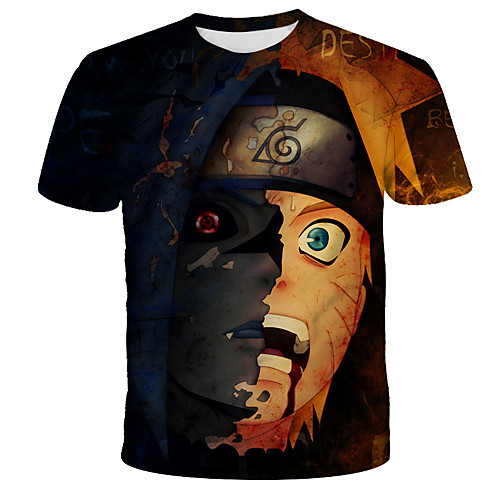 

Inspired by Naruto Akatsuki Anime Cartoon Polyester / Cotton Blend 3D 3D Harajuku Graphic T-shirt For Women's / Men's