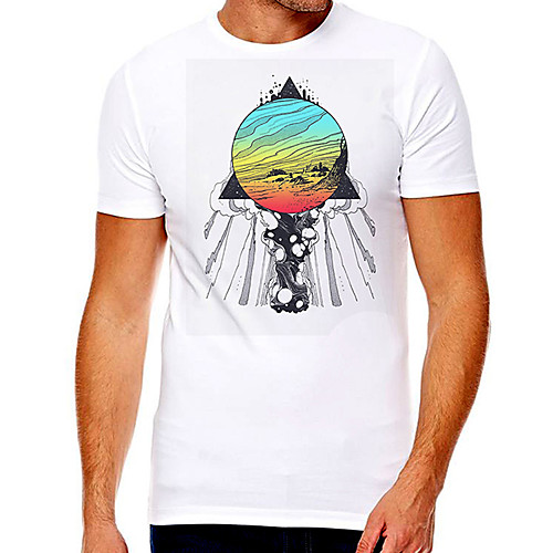 

Men's Unisex Tee T shirt Hot Stamping Graphic Graphic Prints Plus Size Print Short Sleeve Casual Tops Cotton Basic Designer Big and Tall White