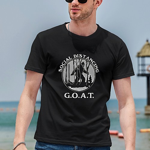 

Men's Tee T shirt Hot Stamping Graphic Prints Orangutan Plus Size Print Short Sleeve Casual Tops Cotton Basic Designer Big and Tall Black