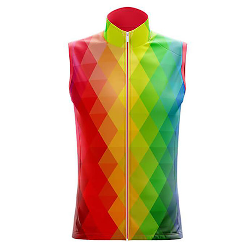 

21Grams Women's Sleeveless Cycling Jersey Summer Spandex Polyester RedBlue Rainbow Bike Jersey Top Mountain Bike MTB Road Bike Cycling Breathable Back Pocket Sports Clothing Apparel / Stretchy