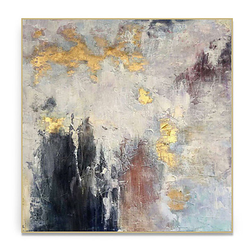 

Oil Painting Handmade Hand Painted Wall Art Modern Minimalist Abstract Gold Foil Colorful Home Decoration Decor Rolled Canvas No Frame Unstretched