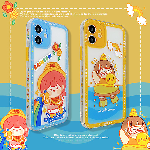 

Phone Case For Apple Back Cover iPhone 12 Pro Max 11 SE 2020 X XR XS Max 8 7 Shockproof Dustproof Cartoon TPU