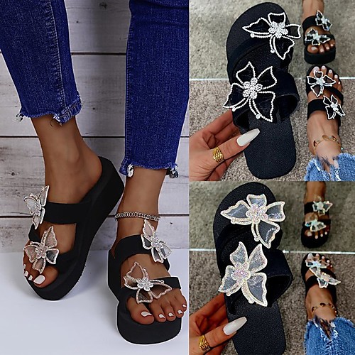 

Women's Sandals Round Toe PU Solid Colored White Black
