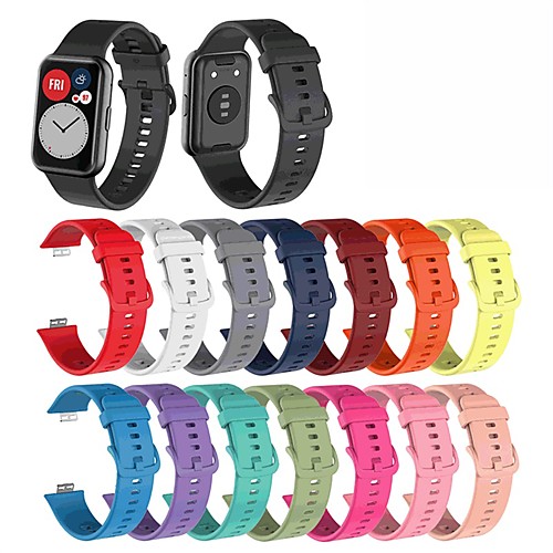 

Smart Watch Band for Huawei 1 pcs Sport Band Silicone Replacement Wrist Strap for Huawei Fit / Huawei Honor S1