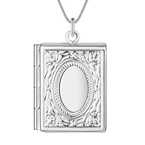 

Lucky Doll Women's Pendant Necklace Lockets Necklace Engraved Precious Fashion Copper Silver Plated Silver 45 cm Necklace Jewelry 1pc For Christmas Party Evening Street Gift Birthday Party
