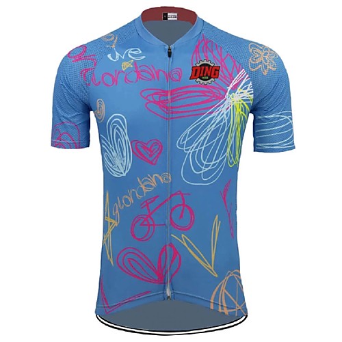 

21Grams Women's Short Sleeve Cycling Jersey Summer Spandex Polyester Blue Bike Jersey Top Mountain Bike MTB Road Bike Cycling Quick Dry Moisture Wicking Breathable Sports Clothing Apparel