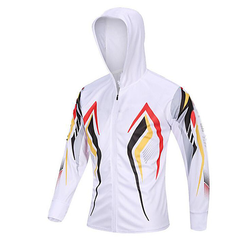 

CAWANFLY Men's Hoodie Jacket Fishing Jacket Outdoor Long Sleeve UPF50 UV Protection Quick Dry Waterproof Zipper Lightweight Jacket Top Autumn / Fall Spring Summer Athleisure Fishing Camping & Hiking