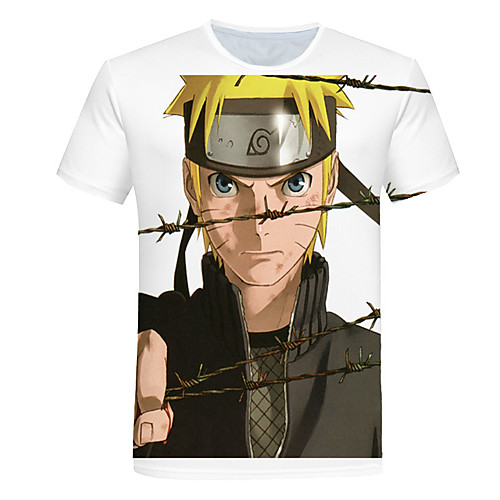 

Inspired by Naruto Naruto Uzumaki Anime Cartoon 100% Polyester Print 3D Harajuku Graphic T-shirt For Women's / Men's