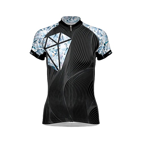 

21Grams Women's Short Sleeve Cycling Jersey Summer Spandex Polyester BlackWhite Bike Jersey Top Mountain Bike MTB Road Bike Cycling Quick Dry Moisture Wicking Breathable Sports Clothing Apparel