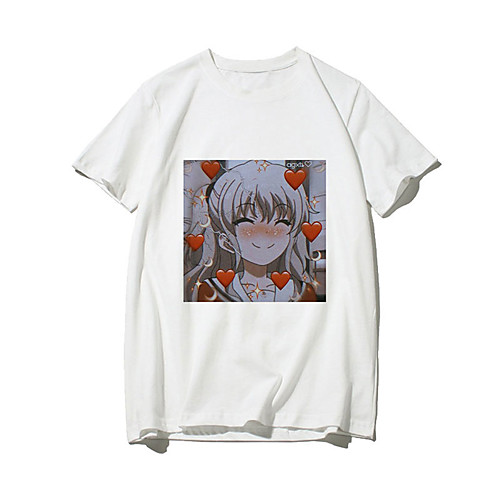 

Inspired by Darling in the Franxx Zero Two Anime Cartoon Polyester / Cotton Blend Print Harajuku Graphic Kawaii T-shirt For Women's / Men's
